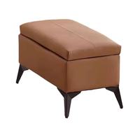 ZJTHY Polyester Ottomans avec Cadre en Bois à Haute résilience Poot-tas de Rangement caché avec des Jambes en Acier en Carbone