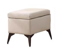 ZJTHY Polyester Ottomans avec Cadre en Bois à Haute résilience Poot-tas de Rangement caché avec des Jambes en Acier en Carbone