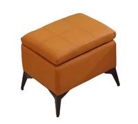 ZJTHY Polyester Ottomans avec Cadre en Bois à Haute résilience Poot-tas de Rangement caché avec des Jambes en Acier en Carbone