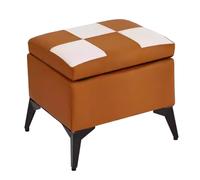 ZJTHY Polyester Ottomans avec Cadre en Bois à Haute résilience Poot-tas de Rangement caché avec des Jambes en Acier en Carbone