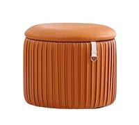 ZJTHY Polyester Ottomans avec Cadre en Bois Moderne Pouf Pouf Ottoman Vanité Robuste Tabouret de Rangement Compact Poute