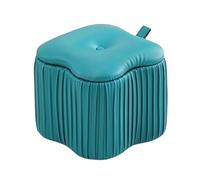 ZJTHY Polyester Ottomans avec Cadre en Bois Moderne Pouf Pouf Ottoman Vanité Robuste Tabouret de Rangement Compact Poute
