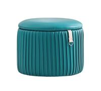 ZJTHY Polyester Ottomans avec Cadre en Bois Moderne Pouf Pouf Ottoman Vanité Robuste Tabouret de Rangement Compact Poute