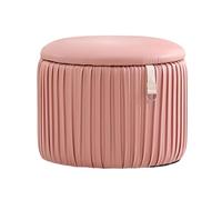 ZJTHY Polyester Ottomans avec Cadre en Bois Moderne Pouf Pouf Ottoman Vanité Robuste Tabouret de Rangement Compact Poute