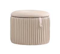 ZJTHY Polyester Ottomans avec Cadre en Bois Moderne Pouf Pouf Ottoman Vanité Robuste Tabouret de Rangement Compact Poute