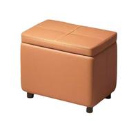 ZJTHY Polyester Ottomans avec Cadre en Bois Tabouret de Rangement rembourré à Cadre Haute résilience