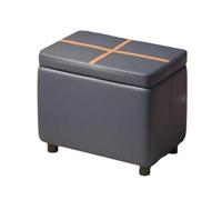 ZJTHY Polyester Ottomans avec Cadre en Bois Tabouret de Rangement rembourré à Cadre Haute résilience
