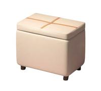 ZJTHY Polyester Ottomans avec Cadre en Bois Tabouret de Rangement rembourré à Cadre Haute résilience