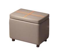 ZJTHY Polyester Ottomans avec Cadre en Bois Tabouret de Rangement rembourré à Cadre Haute résilience