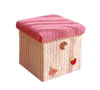 ZJTHY Polyester Ottomans Pliable Petit dortom Ottoman Rangement caché Tabouret Ottoman Court Rangement carré élégant Ottoman