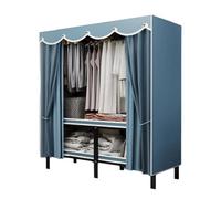 ZJTHY Polyester Portable Closets avec Rideau Organisateur de Rangement Stable de Garde-Robe à Grande capacité Organisateur de Stockage Stable pour Chambre à Coucher