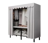 ZJTHY Polyester Portable Closets avec Rideau Organisateur de Rangement Stable de Garde-Robe à Grande capacité Organisateur de Stockage Stable pour Chambre à Coucher
