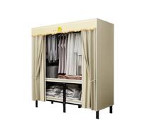 ZJTHY Polyester Portable Closets avec Rideau Organisateur de Rangement Stable de Garde-Robe à Grande capacité Organisateur de Stockage Stable pour Chambre à Coucher