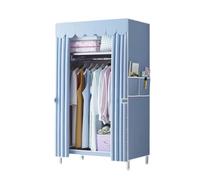 ZJTHY Polyester Portable Closets with Curtain Space Sauved Clothes Storage Organisateur de Stockage léger Organisateur de Rangement pour Chambre à Coucher