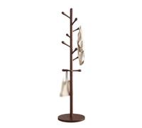 ZJTHY Porte-Manteau en Bois avec 10 Crochets, Cintre Vintage sur Pied, Porte-Manteau Portable, Porte-Chapeau, Arbre à Manteau Amovible pour vêtements
