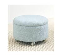 ZJTHY Pouf court en fibre mélangée avec cadre en bois haute résilience en mousse avec poulie de rangement caché