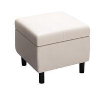 ZJTHY PU Ottomans avec Cadre en Bois Compact Compact sur Le Pied Ottoman Repos avec des Jambes Rangement caché Petit dortoir Ottoman 11,8 Pouces