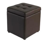 ZJTHY PU Ottomans avec Cadre en Bois Haute résilience Sponge Foot Rest Tool carré Poot-Tool pour Le dortoir de la Chambre à Coucher du Salon