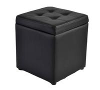 ZJTHY PU Ottomans avec Cadre en Bois Haute résilience Sponge Foot Rest Tool carré Poot-Tool pour Le dortoir de la Chambre à Coucher du Salon