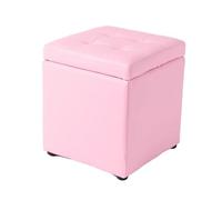 ZJTHY PU Ottomans avec Cadre en Bois Haute résilience Sponge Foot Tabourets carrés Poot-Tool Robuste 11,8 x 13,7 Pouces