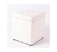 ZJTHY PU Ottomans avec Cadre en Bois Haute résilience Sponge Foot Tabourets carrés Poot-Tool Robuste 11,8 x 13,7 Pouces