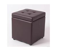 ZJTHY PU Ottomans avec Cadre en Bois Haute résilience Sponge Foot Tabourets carrés Poot-Tool Robuste 11,8 x 13,7 Pouces