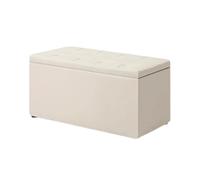 ZJTHY PU Ottomans avec Cadre en Bois High-Resilience Molon Foot Taboure Banc de Chambre Robuste avec Rangement Ottoman rectangulaire
