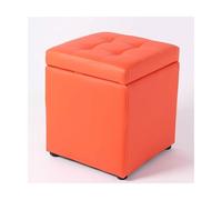 ZJTHY PU Ottomans avec Cadre en Bois Tabouret de Rangement élégant