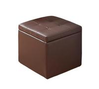 ZJTHY PU Ottomans avec Cadre en Bois Tabouret de Rangement élégant