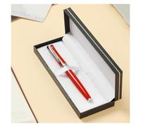 ZJTHY Stylos en métal 0,5 mm, stylos gel, encre fluide, stylos roller, for la maison, le bureau, l'école, la prise de notes et l'écriture de journaux intimes(Boxed Red)