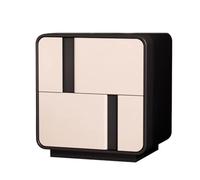 ZJTHY Tables de Chevet en Bois avec tiroirs de Rangement Petite Table de Chevet compacte au-Dessus du lit Design à Profil incurvé(White Black,35cm)