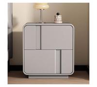 ZJTHY Tables de Chevet en Bois avec tiroirs de Rangement Petite Table de Chevet compacte au-Dessus du lit Design à Profil incurvé(Grey,35cm)