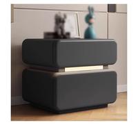 ZJTHY Tables de Chevet en Bois avec tiroirs de Rangement, Tables de Chevet Multifonctions, Table de Chevet compacte à LED, décoration de Chambre Moderne(Grey,50x40x50cm)