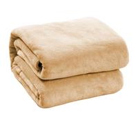ZJUNLI Couverture Douillette 120 x 150 cm Chaud Jeté de Canapé Chaud et Doux en Peluche Respirante pour Bebes, Enfants et Animaux, Chameau