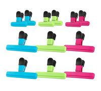 ZJW 12 pièces Clips de Sac à copeaux Clips Alimentaires en Plastique Robuste Joint étanche à l'air poignée Couleurs Assorties pour Les Sacs de Pommes de Terre de café et de Nourriture