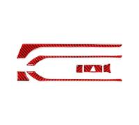 ZJWHDSKF Autocollants en Fibre pour Carbone Rouge pour Cache pour Grille d'aération Centrale pour climatisation du Tableau pour Bord pour Mazda MX-5 ND Miata 2016-2022 MX5