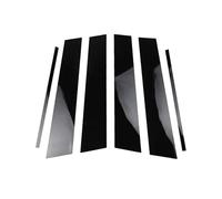 ZJWHDSKF Ensemble de 6 enjoliveurs de Montants de Porte Noirs Brillants pour VW Golf MK6 2009-2012, Accessoires de décoration pour vitres latérales de portières