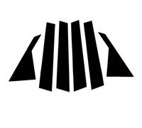 ZJWHDSKF Lot de 6 enjoliveurs latéraux Noirs Brillants pour Montants de Porte Hyundai Sonata 2015-2019 (Autocollant décoratif pour vitres)