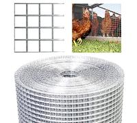 ZJXANMZ Rollo de Malla de alambre soldado de Acero inoxidable de 1/2 pulgada cuadrada, Tela metálica resistente, cerca de alambre Para gallinero, fácil de cortar e instalar, 1,2