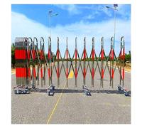 ZJXANOZ Barrière rétractable en Acier Inoxydable, barrière de sécurité routière Mobile et Pliable avec roulettes, Portail Ciseaux Extensible et Portable pour la Construction de g