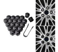 zjxcnb 20 Pièces Cache Ecrou Voitures pour Audi SQ5 TT TT 8J TT FV, Capuchon D'écrou Boulon Ecrou Couvre Cache-éCrous Pneu Hexagonaux Roue Protecteurs,A/Black-21mm