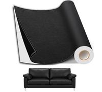 ZJXKJGS Autocollant Cuir pour Canapé, Patch de Réparation, 60 x 137cm, Patch Cuir Adhésif, Patchs pour Réparation de Canapé, Siège de Voiture, meubles, Sac en, Tapisserie (Noir)