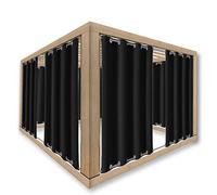 ZJXSNEH Panneaux de Rideaux extérieurs imperméables Rideaux occultants pour Porte coulissante/Foyer/tonnelle/Lanai 1 Panneau Le Noir (Largeur x Haute) L580 x H250cm x 1PC