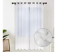 ZJXSNEH Rideaux à Oeillets Rideaux Semi-Transparents Naturels 1 Panneaux Intimité Rideaux Doux Premium pour Chambre/Salon/Porte Coulissante persienne (Largeur x Haute) L86cm x H114cm x 1PC