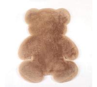 ZJXSNEH Tapis d'ours Super Doux Tapis de Soie intérieur Moderne Salon Chambre Tapis antidérapant Tapis Gris Blanc Marron Enfants paillasson-Kaki 90x120cm