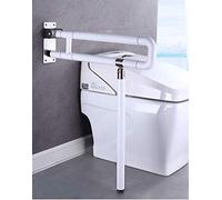 ZJXSXBPHO Barre d'appui Murale de Salle de Bain, Support de sécurité pour Baignoire, Pliable et relevable avec poignée, Barre de Toilette antidérapante/Blanc / 60 cm