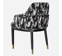 ZJYIGOWL Fauteuil en Cuir Chaises De Cuisine Modernes avec Structure en Métal Fauteuil Lounge Rembourré avec Coussin Moelleux pour Salon, Chambre À Coucher, Balcon(Style 1)