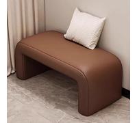 ZJYIGOWL Pouf Ottoman Repose-Pieds pour Salon Poufs Ottomans Rectangulaires Confortables Banc De Chevet Repose-Pieds Poufs De Sol pour La Décoration Intérieure, Canapé Vanité(Brown B,80cm)