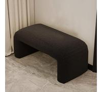 ZJYIGOWL Pouf Ottoman Repose-Pieds pour Salon Poufs Ottomans Rectangulaires Confortables Banc De Chevet Repose-Pieds Poufs De Sol pour La Décoration Intérieure, Canapé Vanité(Black A,80cm)