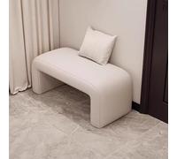 ZJYIGOWL Pouf Ottoman Repose-Pieds pour Salon Poufs Ottomans Rectangulaires Confortables Banc De Chevet Repose-Pieds Poufs De Sol pour La Décoration Intérieure, Canapé Vanité(Beige B,60cm)